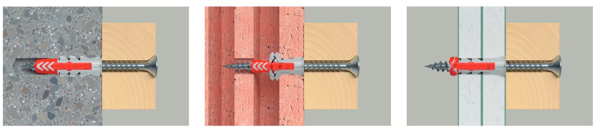 Fischer plasticni tipl duopower plasticni primena u razlicitim materijalima