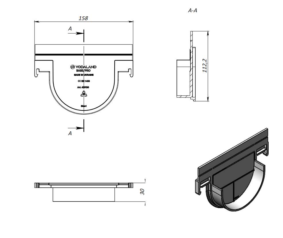 dimenzije zavrsne kape za kanalicu