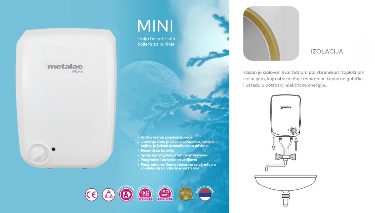 montaza mini bojlera metalac