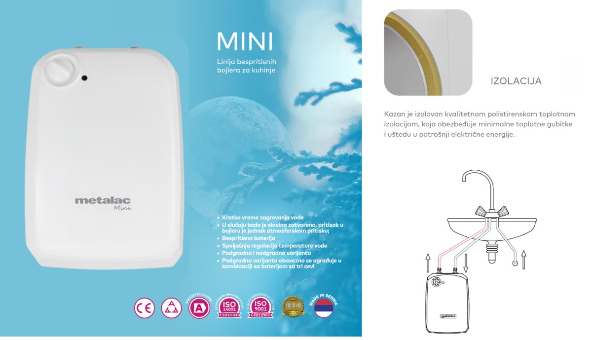 montaza mini bojlera metalac