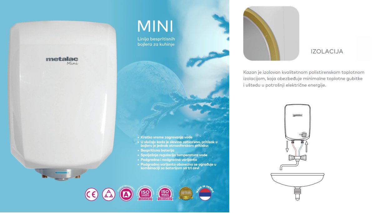 montaza mini bojlera metalac