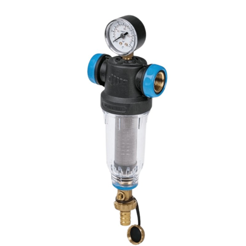 Kućište filtera sa ispustom i manometrom