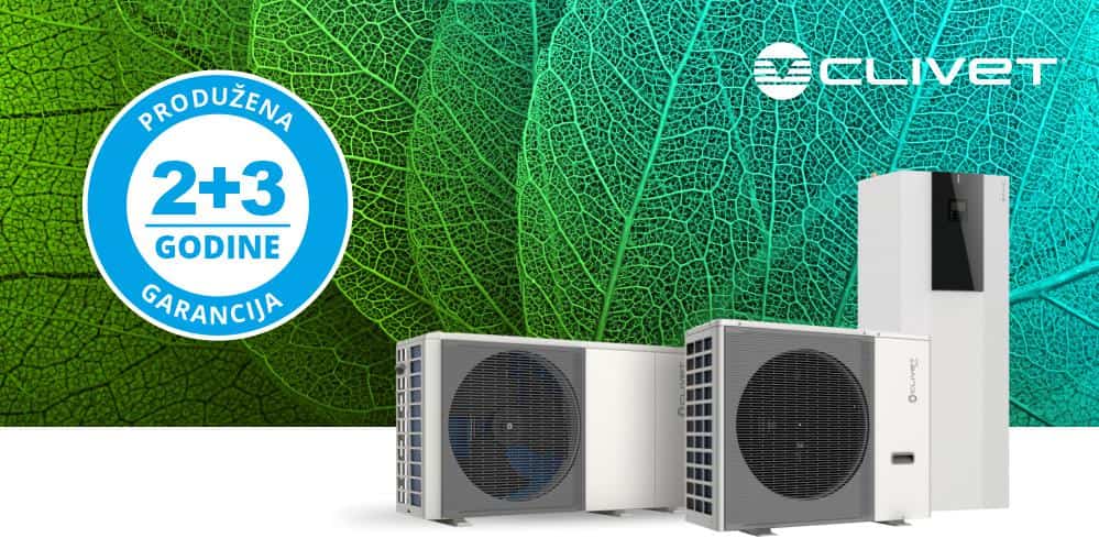 clivet toplotne pumpe produzena garancija
