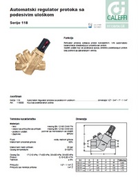 Automatski regulator protoka sa podesivim uloškom