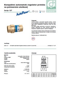 Kompaktni automatski regulator protoka sa polimernim uloškom