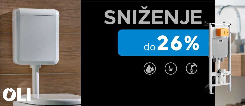 Sniženje OLI sanitarne tehnike do 26%